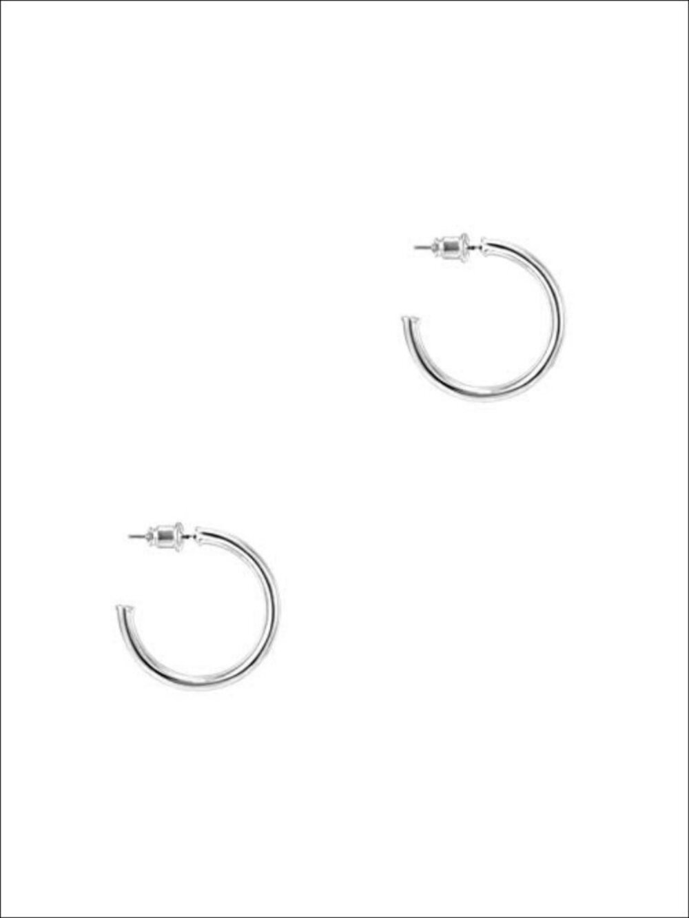 14K Gold Plated Hoop Earrings 2mm Thick Infinity Hoops Lightweight Loop